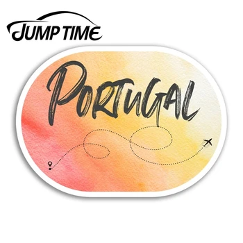 

Jump Time for Pretty Portugal Vinyl Stickers Travel Sticker Laptop Luggage Window Decal Waterproof Car Accessories