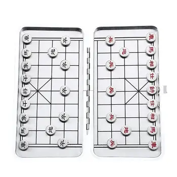 

Mini Xiangqi Magnetic Chinese Chess Portable Folding Chessboard Children's Adult Teaching Competition Travel Game Playing Games