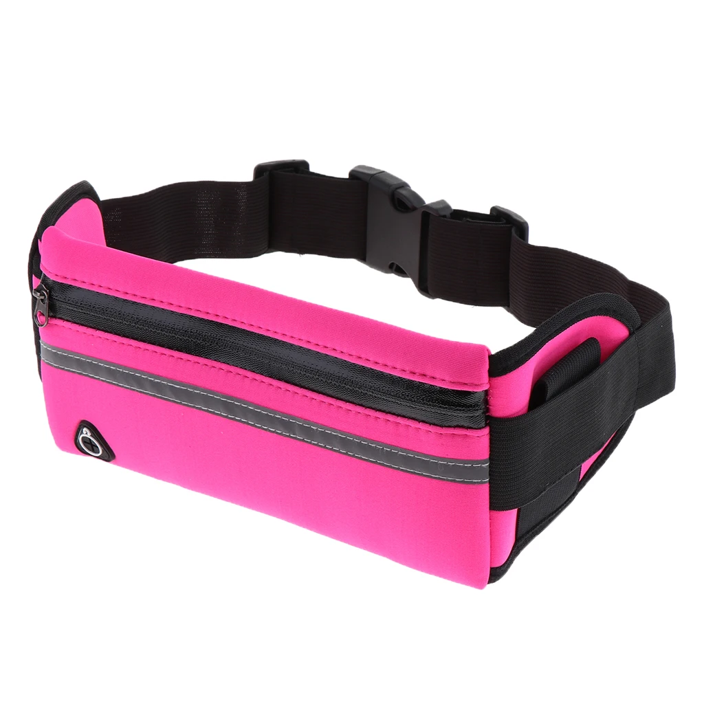Reflect Running Belt Jogging Cycling Waist Pouch Bag W/ Water Bottle Holder Running Bags for Outdoor Sports
