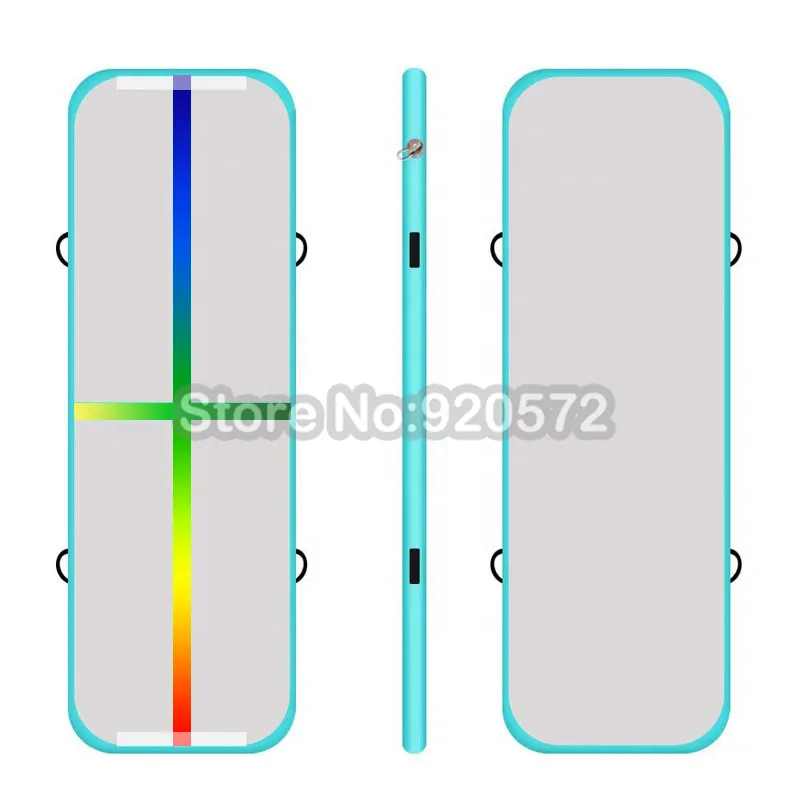 rainbow mint green 4*1*0,1 м, воздушная дорожка,, надувная дорожка, батут, аэродинамическая гимнастика, Надувной Воздушный Мат - Цвет: rainbow mint green