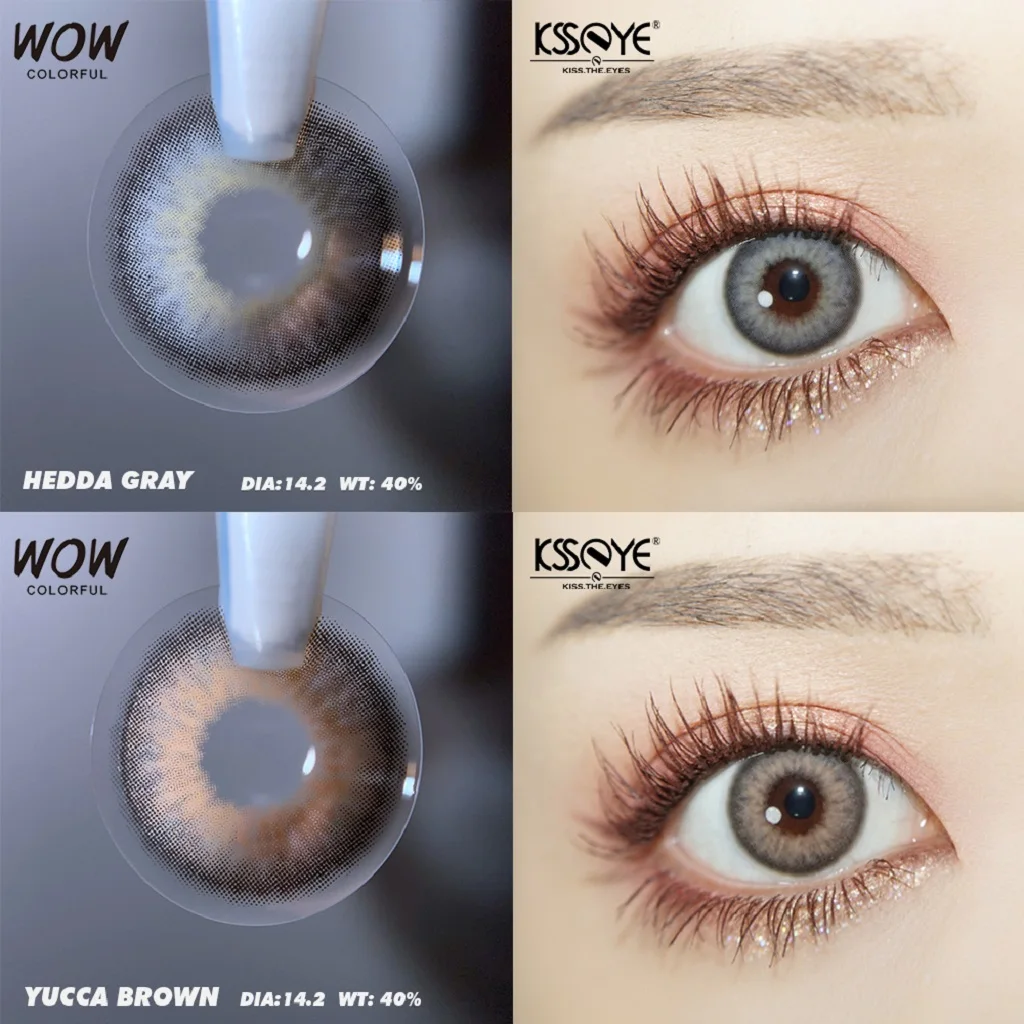 Ksseye 1Order(2pcs) HEDDA YUCCA Mixed-race Color Contact lenses Soft Contact lens Beautiful Pupil Mix the pupil