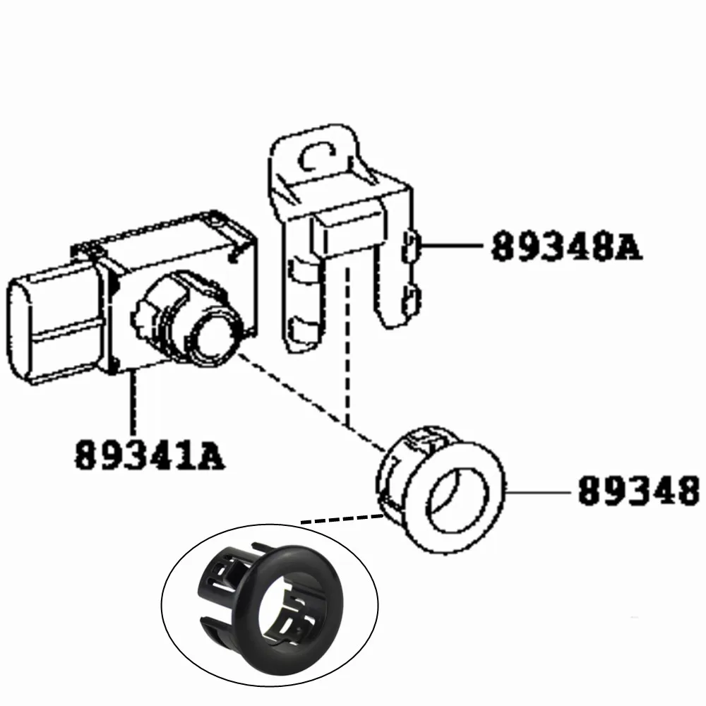 주차 센서 리테이너, 주차 센서, 후방 레이더 모니터 시스템 89341-33110, ES350, ES240, GSV40, 1 PC