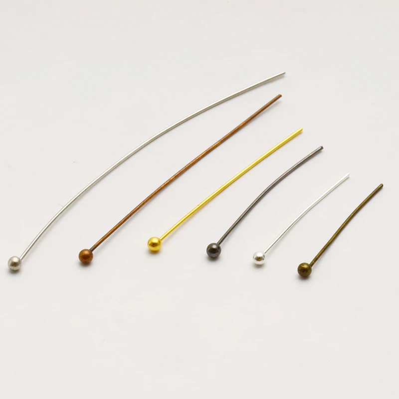 

200pcs/set 20/25/30/40/50mm Metal Ball Head Pins Dia 0.5mm Head pins For DIY Jewelry Making Findings Accessories