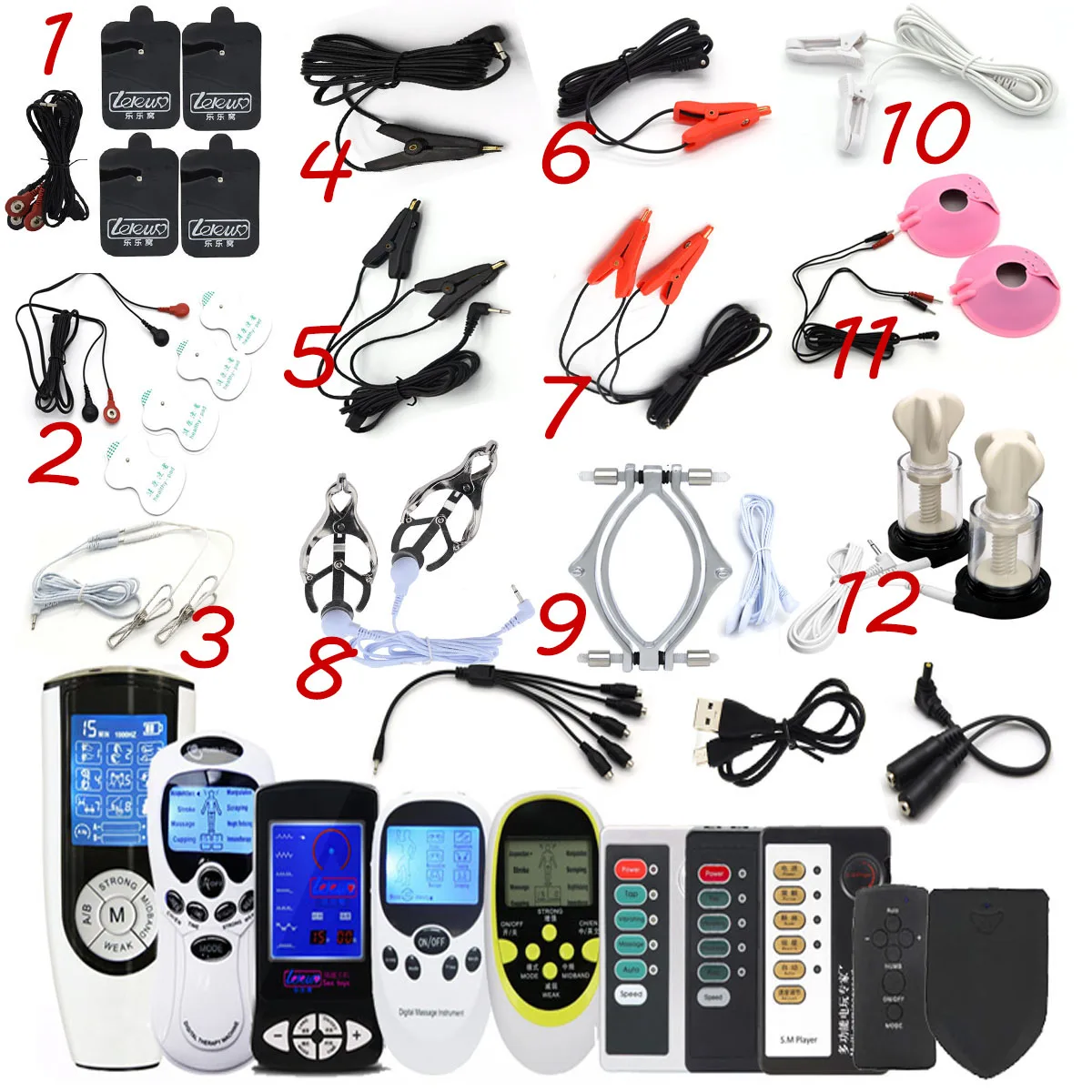 BDSM Bondage Electro Shock Nipple Sucker Clamp Clit/Labia Clip E-stim Sex Nipple Paste Pad Breast Stimulate Massage Woman SM Toy electro sex toys electric sex toys
