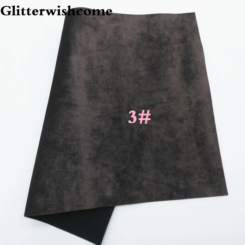 Glitterwishcome 21X29 см A4 размер винил для бантов искусственная кожа Бархат Кожа Fabirc искусственная кожа листы для бантов, GM118A - Цвет: 3