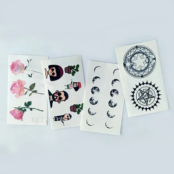 

Waterproof Temporary Tattoo Sticker pink flower cartoon leon girl star moon tatto flash tatoo fake tattoos for women men kid
