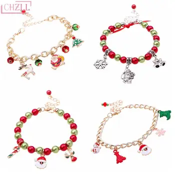 

CHZLL Merry Christmas Bracelet Jewelry Cute Santa Claus for Woman Xmas Decor for Home Decor for Christmas Ornaments Noel Navidad