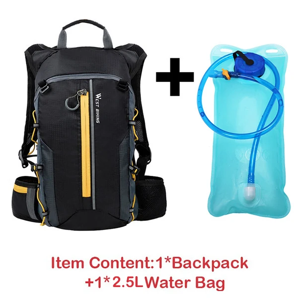 Yellow-Water bag WEST BIKING велосипедная сумка, водонепроницаемая, для спорта на открытом воздухе, 10л, переносная, складная, для велоспорта, сумка для воды, рюкзак для пешего туризма, альпинизма, велосипедный рюкзак - Цвет: Yellow-Water bag