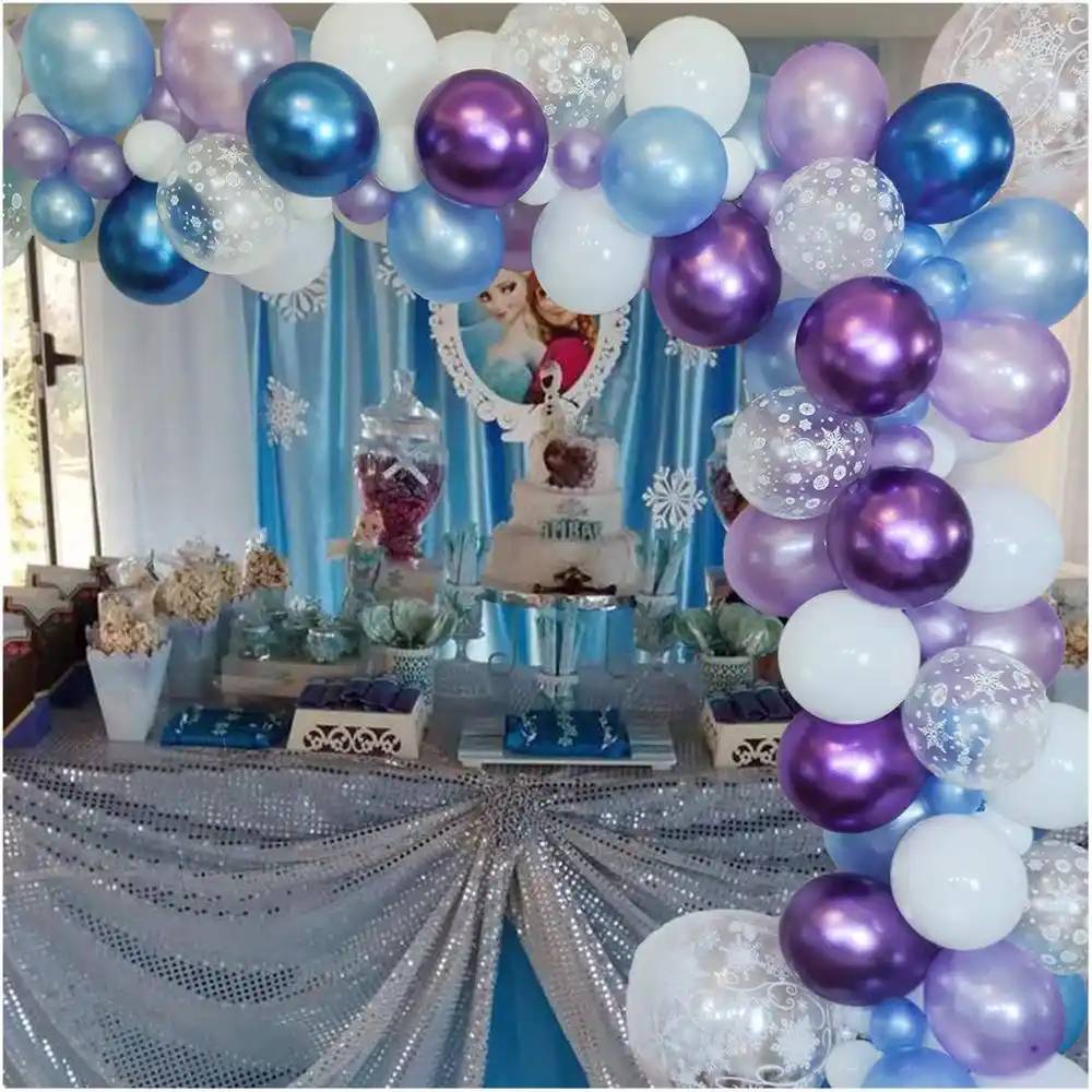 Guirlande De Ballons Princesse Elsa Et Anna En Arc Kit De Fete D Anniversaire Reine Des Neiges En Latex Chaine Decoration Pour Reception Cadeau Pour Bebe Aliexpress