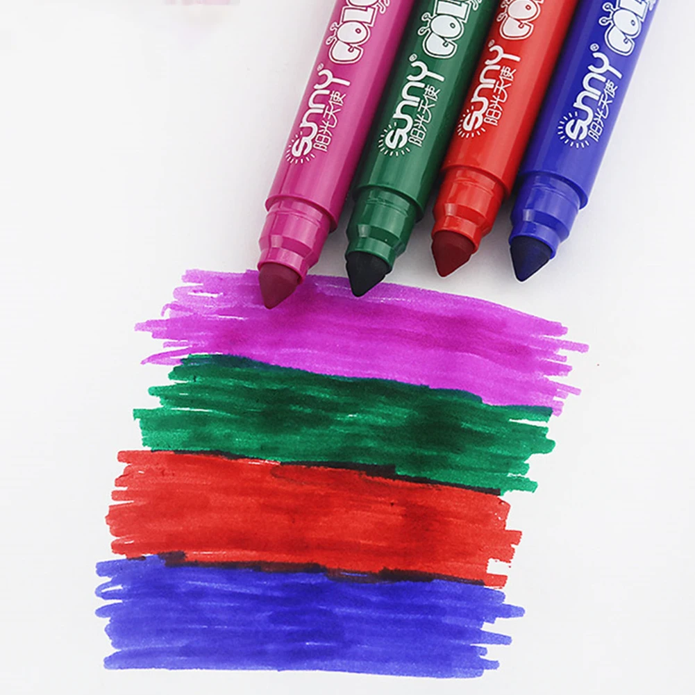 Портативная ручка для детей и студентов, ручная роспись, 24 цвета, водостойкая ручка, моющаяся, Нетоксичная ручка для рисования, Студенческая ручка с граффити