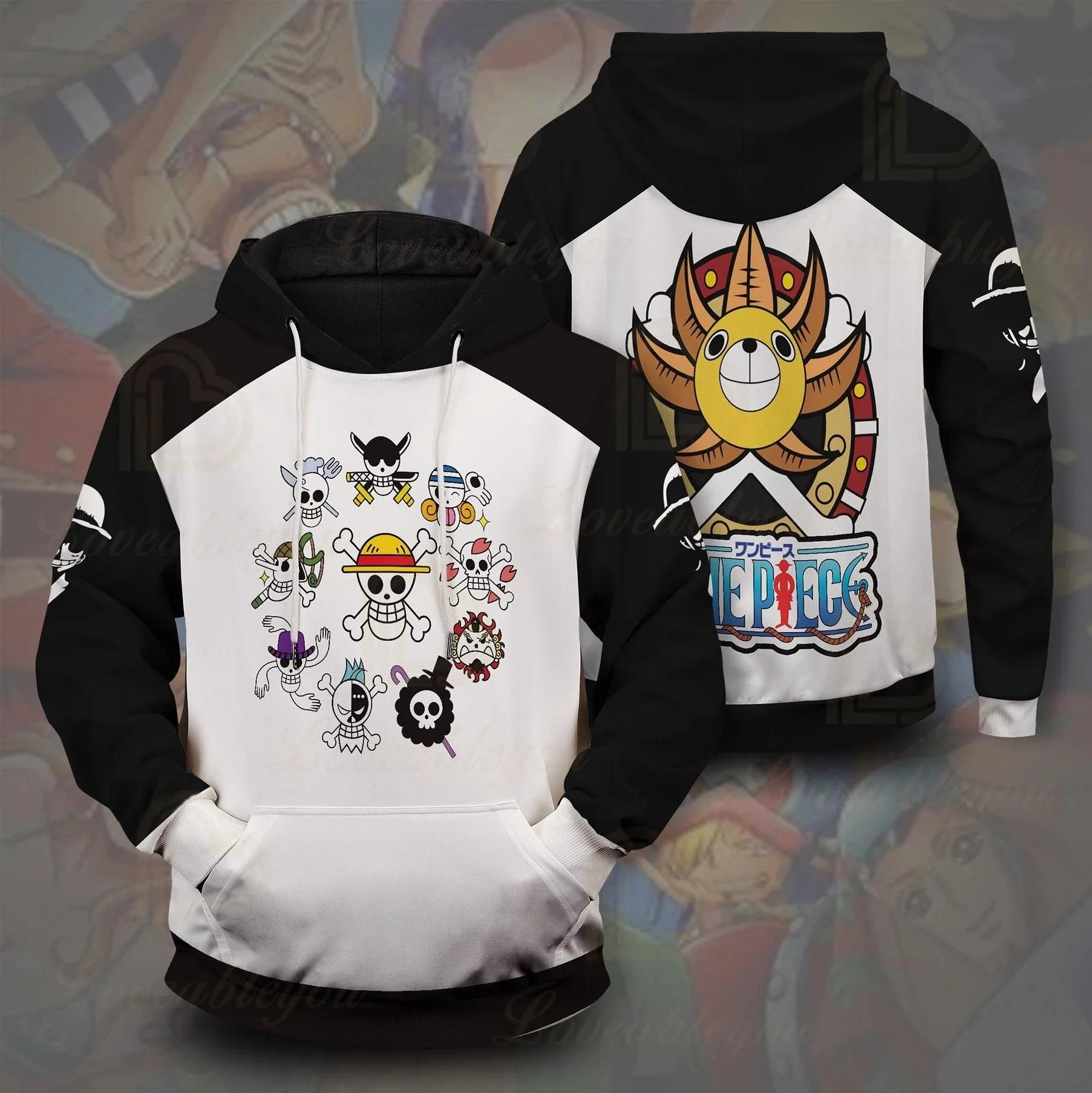 

2020 Fashionable Hooded ONE PIECE 3d Hoodie Men's Sweatshirt Ladies Top 3D Printing ONE PIECE Kids Casual Pullover