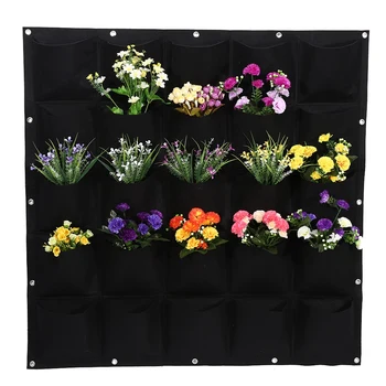 

Wall Hanging Planting Bags Garden Vertical Planter Multi Pocket For Wall-Mounted Gardening Flower Outdoor Indoor Growing Pots