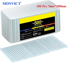 Mini pistola de cola quente varas 7mm * 100 pces todo propósito adesivo claro alta viscosidade cola varas para crianças adultos diy reparação vedação