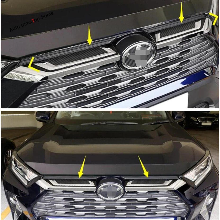 Yimaautotrims Передняя Центральная решетка радиатора гриль Панель Накладка для TOYOTA RAV4