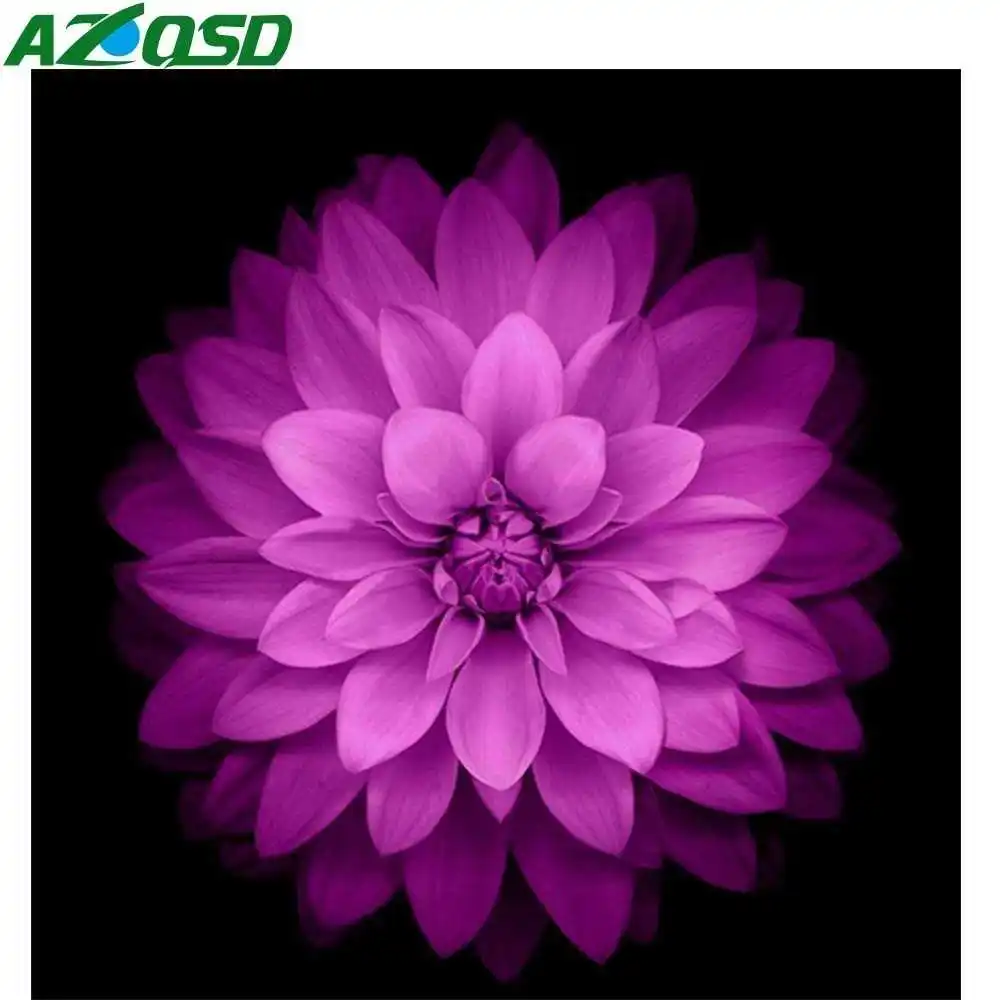 Алмазная мозаика AZQSD вышивка крестиком цветок алмазная фиолетовый сделай сам