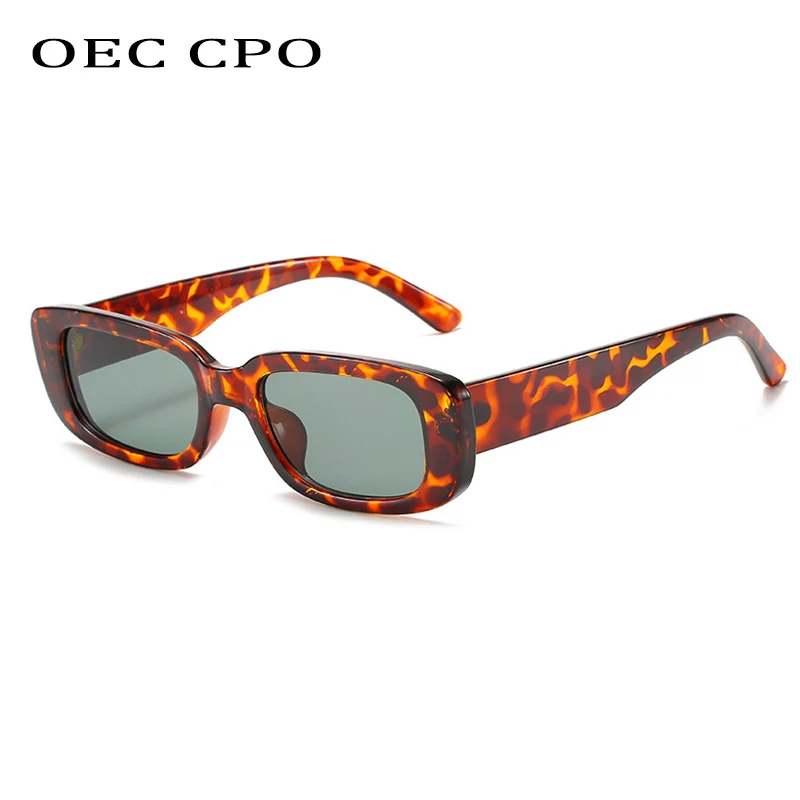 OEC CPO kicsi szögletes napszemüvegek Nők Plasztikus anyag Ácsolat Narancsszínű Meredekség napszemüvegek Nőnemű Legújabb divatú márka Tervező Szemüveg UV400