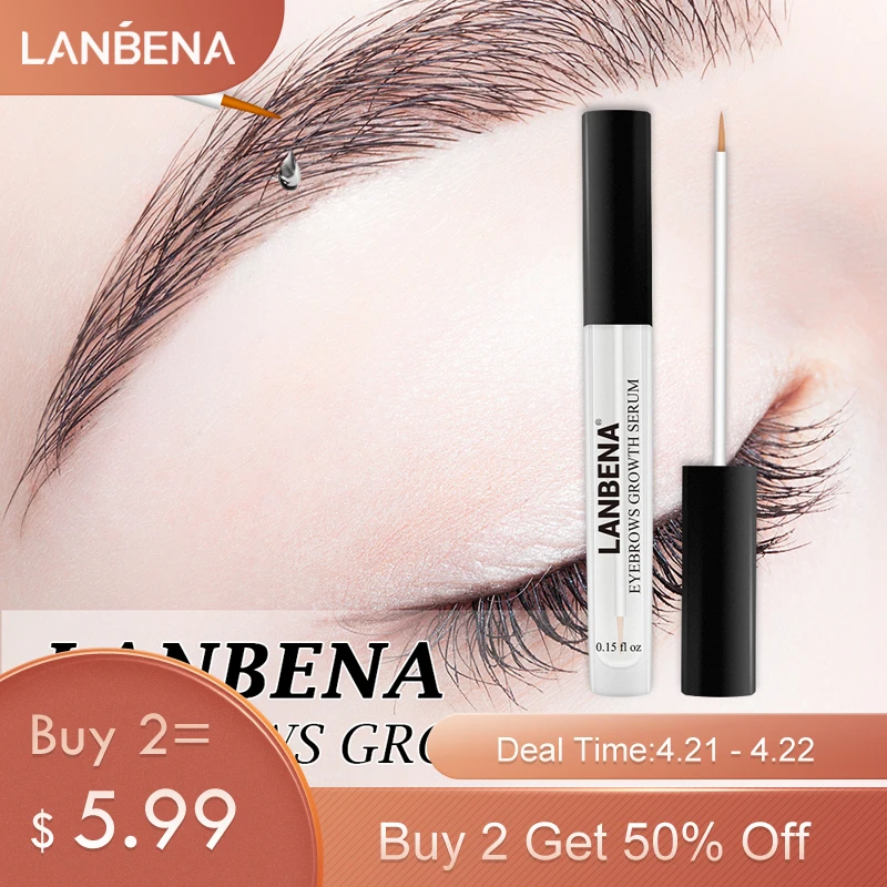 

LANBENA Eyebrow Growth Serum Hair Growing Essence Powerful Fast Longer Thicker Fuller Enhancer Eyelash Growth Face Makeup Beauty