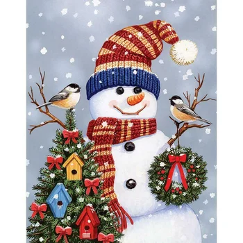 

5D DIY Full Drill Diamond Painting Christmas Snowman Cross Stitch Craft Kit