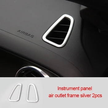 

For Chevrolet Camaro Bumblebee 2017-2020 chrome Instrument panel air outlet frame silver 2pcs