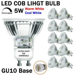 GU10 Dimmable LED Bulbs 5W 220V Halogen Bulb Replacement Spotlight Light Reflector LED Cup Bulbs for Home Living Room Lighting
