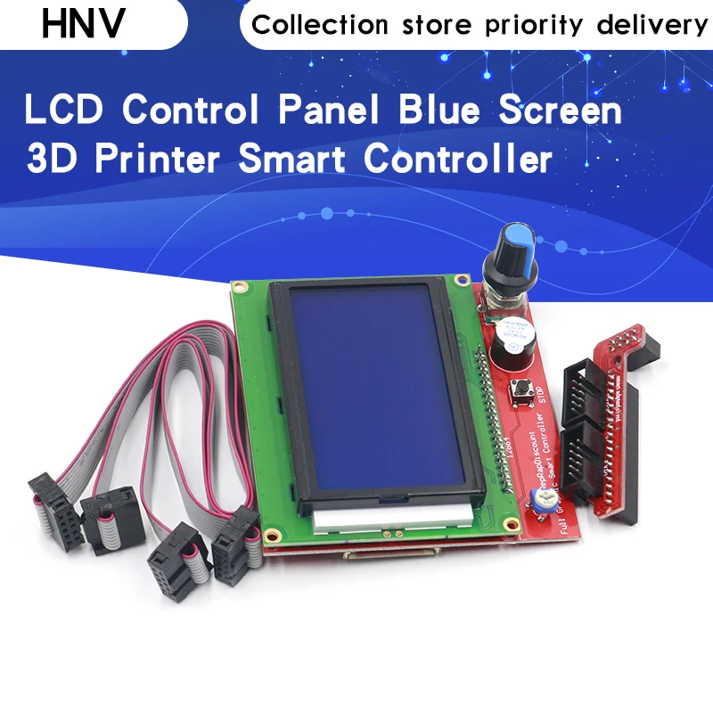 Смарт-контроллер для 3D-принтера RAMPS 1.4 LCD 12864 панель управления с ЖК-дисплеем синий