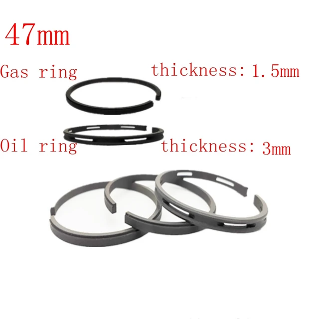 Segment de piston pour compresseur d'air, pièces pneumatiques, remplacement  d'intervalles, 42mm, 47mm, 48mm, 51mm, 52mm, 65mm, 3 pièces - AliExpress