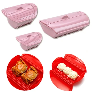 

Silicone Microwave Steamer With Lid Popcorn Bowl Popcorn Makers Steam Case Oven Roaster Kitchen Tools Cooking Tools