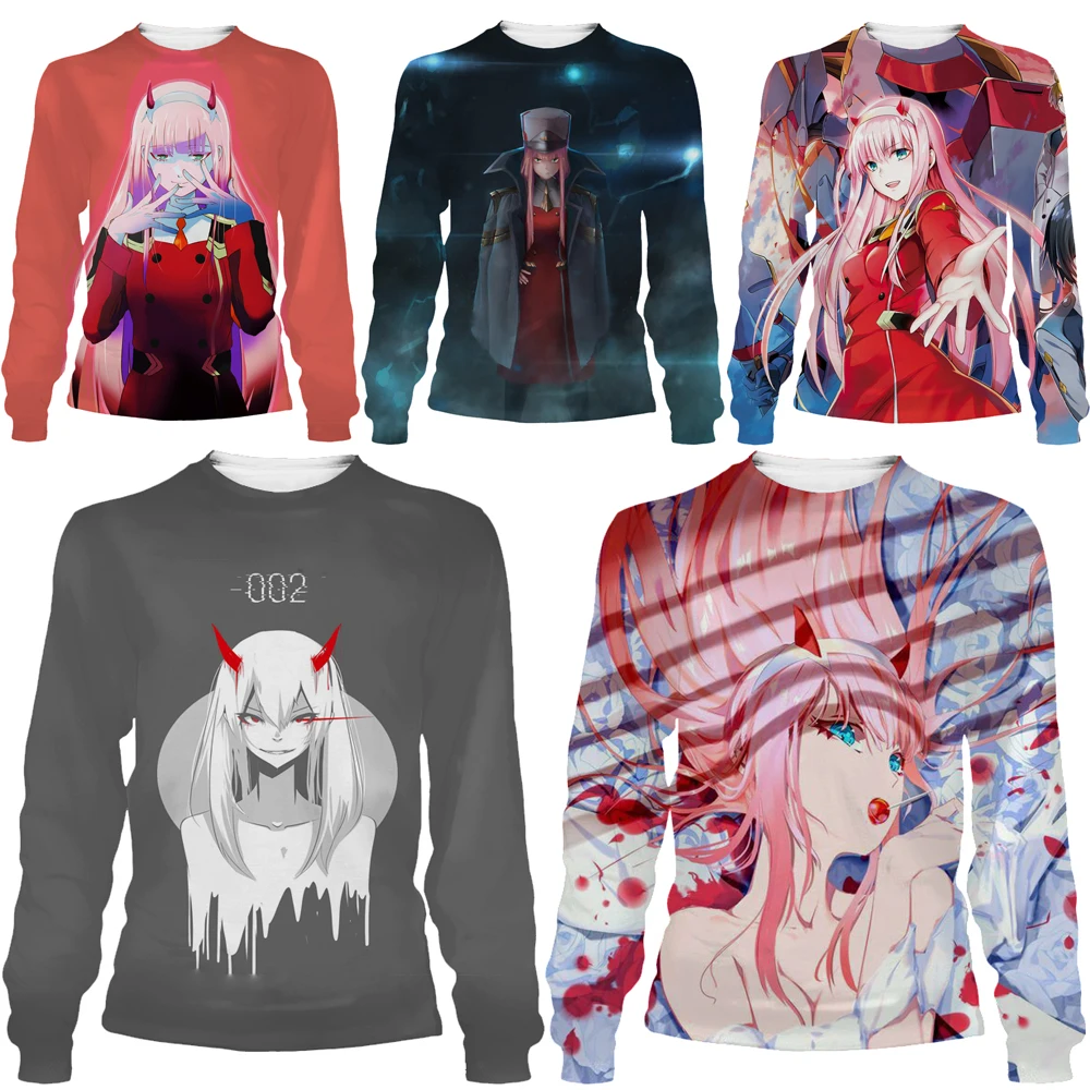 

Mamba Top Darling In The Franxx Sweatshirt Women Japan Anime 3D Print Cute Girl ICHIGO Lollipops Beauty 002 Men Shirt Comics DIY