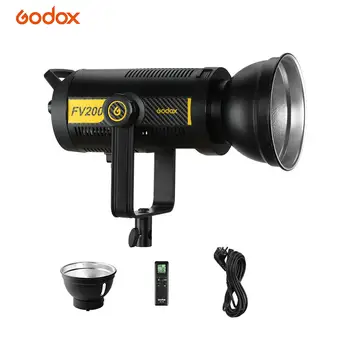 

Godox FV200 Flash LED Light 200W Dimmable 5600K CRI 96+ Built-in Godox 2.4G Wireless Receiver 8 FX Effects Modes+Remote Control