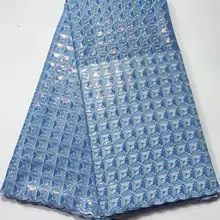 Нигерийское кружево ткань высокого качества; robe de soiree швейцарская вуаль кружевная последовательность кружевной ткани африканская Кружевная Ткань 5 ярдов
