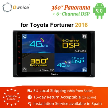 

Ownice K3 K5 K6 2Din Octa Core Android 8.1 Radio GPS Car DVD Stereo Player for Toyota Fortuner 2016 navi 360 Panorama DSP 4G LTE