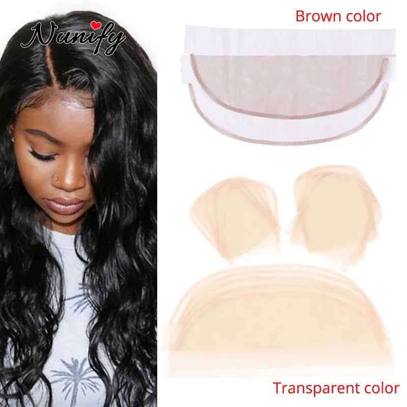 Wig Accessories Nunify 1Pcs/Lot Cheap Hd Lace for Wig Making Diy Wig Making Accessories Hair Tools Swiss Lace Hair Net 4Pcs Wooden Needle