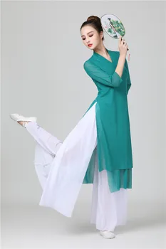 

2020 modern dance dress long sleeve ballroom dance costume national standard dance dress waltz dress performance clothing