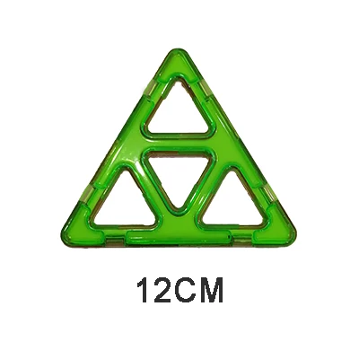 Large triangle 1 шт. Магнитные DIY строительные блоки части строительные игрушки для малышей дизайнерские магнитные игрушки Магнитные модели строительные игрушки - Цвет: Large triangle