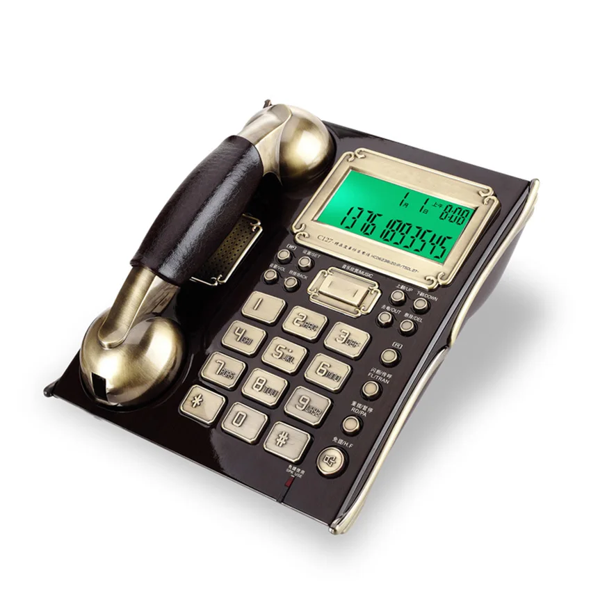 Проводной телефон с определителем номера, функция будильника, конфиденциальный Набор Европейский антикварный винтажный стационарный телефон для дома