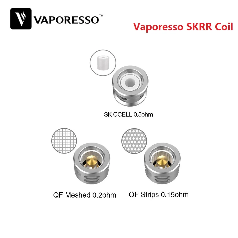 30 шт. Vaporesso QF полоски 0.15ohm/QF в сеточку 0.2ohm Vape катушка для SKRR S распылитель/люкс S& NRG серии танк/Gen комплект