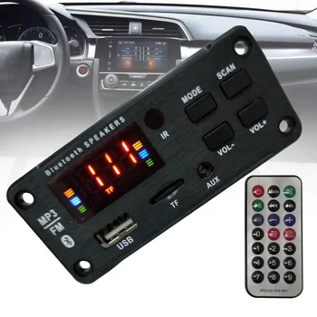 

BT 5.0 MP3 Decoder Board Electronic FM Radio Portable Bluetooth Speaker Module Remote Control Digital Display Professional Car