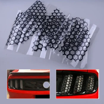 

PVC Tail Light Stickers Parts Exterior Honeycomb Set Car Black Practical