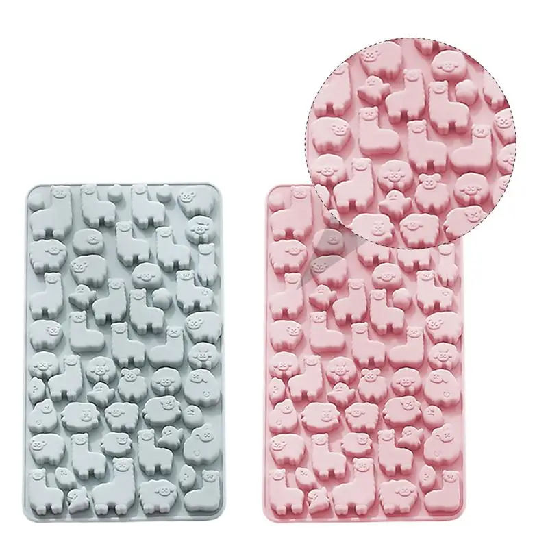 2Pcs Creative Safe Alpaca-Shape Mold Silicone Mold Cake Mold Chocolate Mold for Home Bakeries Kitchen Restaurant