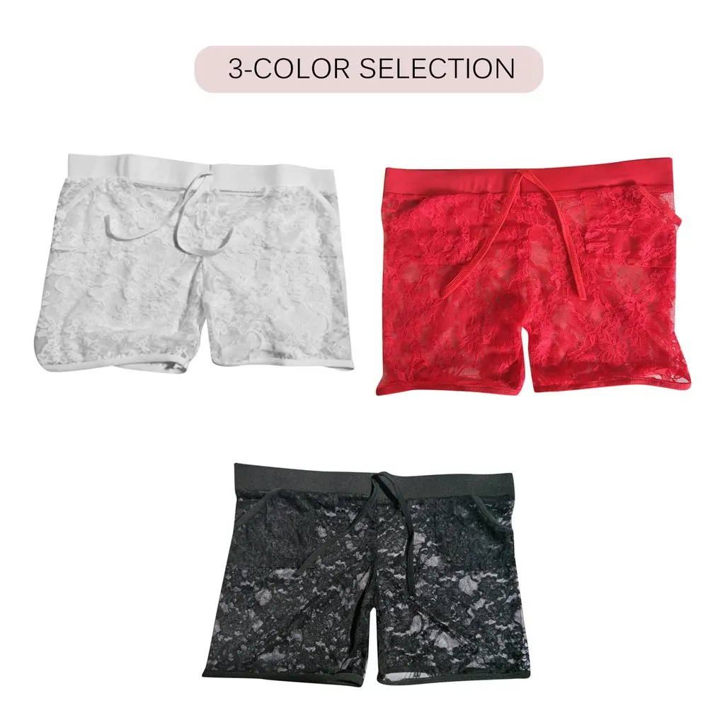 Breathable women's Safety Short Pants Elastic Anti Chafing Lace Thigh Sock Middle Waist Prevent Leg Thigh Chafing Sock