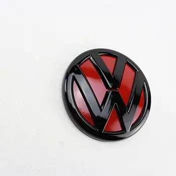 

Negro Rojo Brillo Gloss 110mm Rear Boot Badge Emblema para Golf MK6 2009-2012