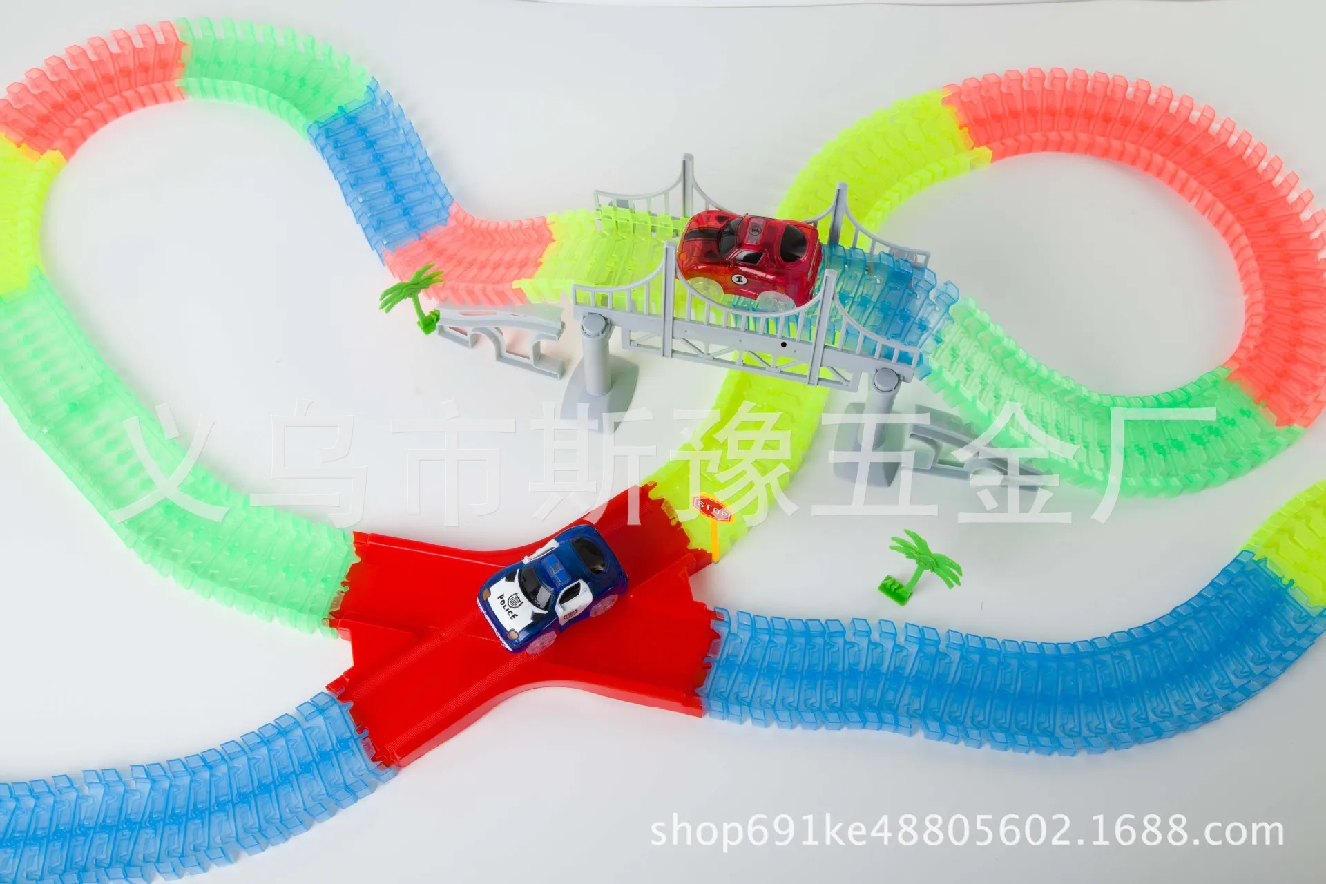 

TV Product Children Camera Track Race Car LED Car DIY Assembled Night Light Camera Track Toy Car Educational Toy