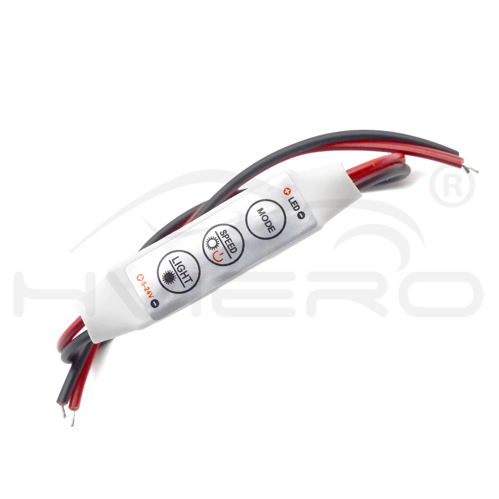Hviero Mini Single Color LED Light Mini Dimmer Controller 3keys for 2835 3528 5050 3014 LED 5-30V Flexible Led Strip Holiday Lighting
