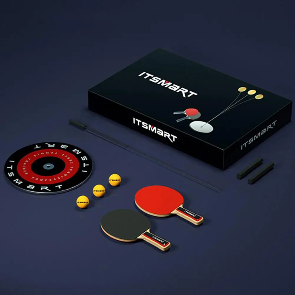 Тренажер для настольного тенниса с эластичным мягким валом, набор для настольного тенниса, для отдыха, декомпрессионные спортивные мячи для пинг-понга, для внутреннего и наружного использования