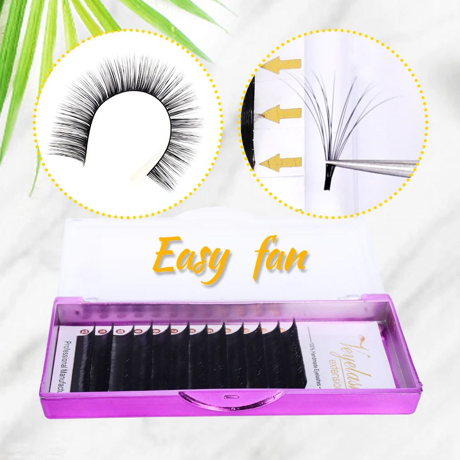Все размеры Easy Fans 3D наращивание шелковых ресниц индивидуальные накладные