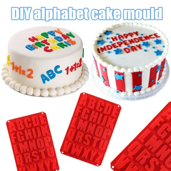 

Uppercase ABC Lettered Cake Decorating Tools Silicone Chocolate Mold Letter And Number Fondant Molds Cookies Bakeware Tools #15