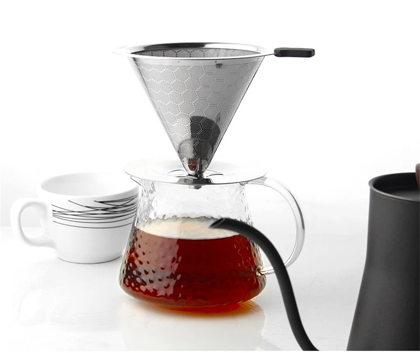 V60 Кофе фильтр для кофеварки из нержавеющей стали Эспрессо-дриппер для камень Кофе Brew Кофе Maker Инструменты Аксессуары для кофе для бариста