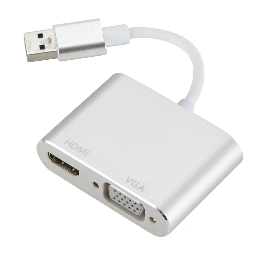 USB3.0 a HDMI VGA 4K HD 1080P Multi-Display 2-in-1 USB per convertitore di HDMI Audio Video Cable P