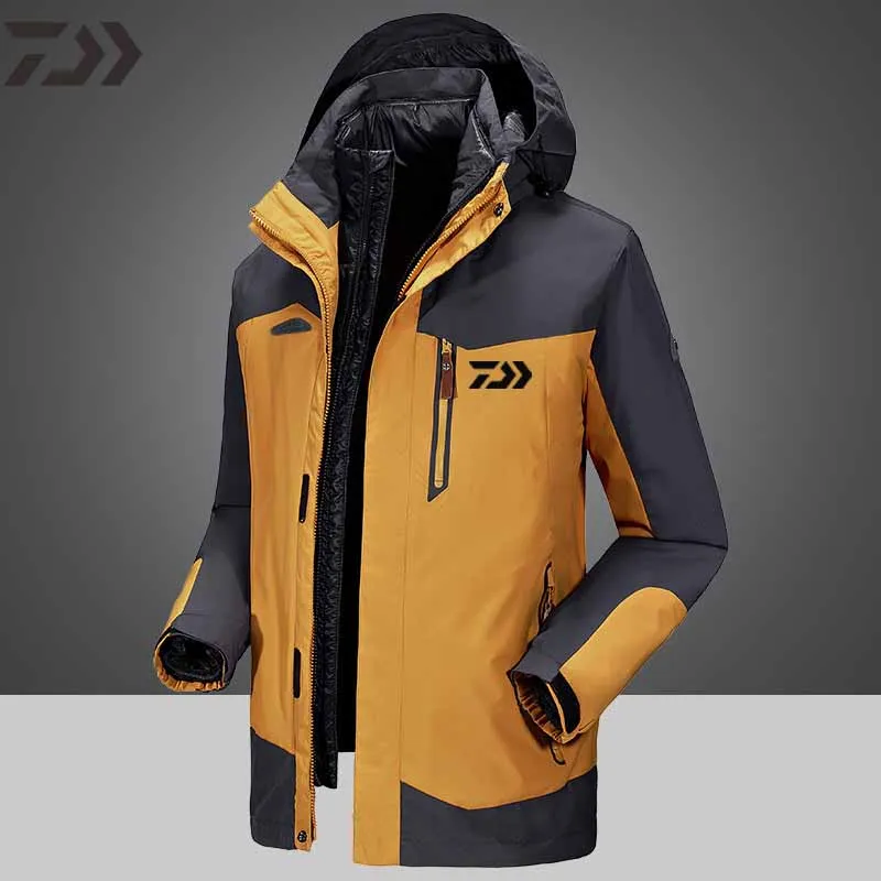 Jaqueta de Pesca Inverno dos Homens Roupas de Pesca Gelo à Prova Água à Prova de Vento Terno de Pesca Daiwa Roupas Dwindproof Térmica Inverno Camisas no 16 prova dwindproof água à prova de vento