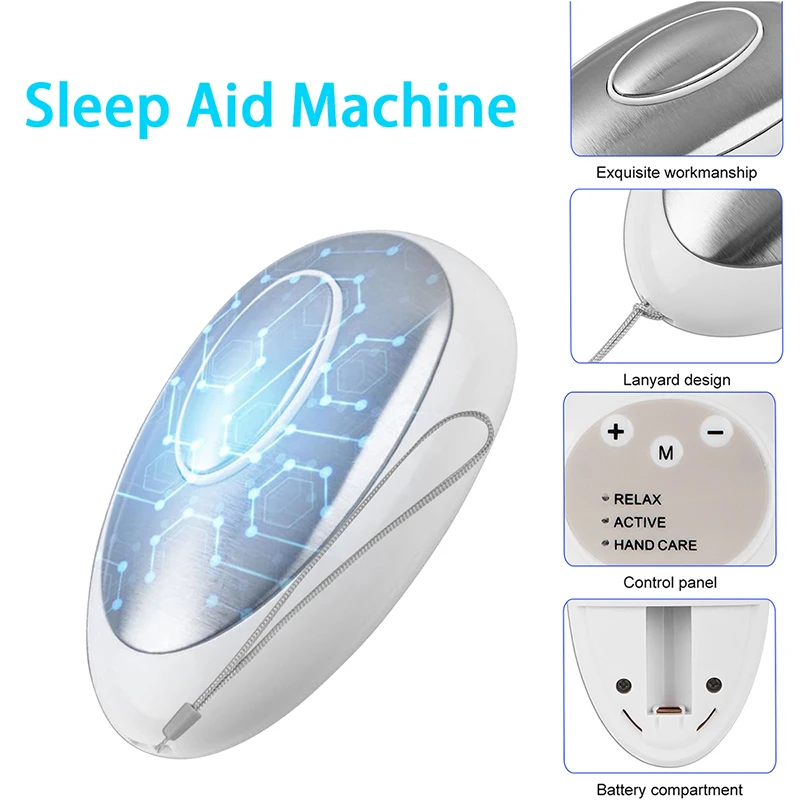 Aiuto per il sonno portatile domestico Eelieves Pressure rilascia la pressione migliora il sonno Aiuto per il sonno con microcorrente Strumento per il sonno portatile_voghion.com